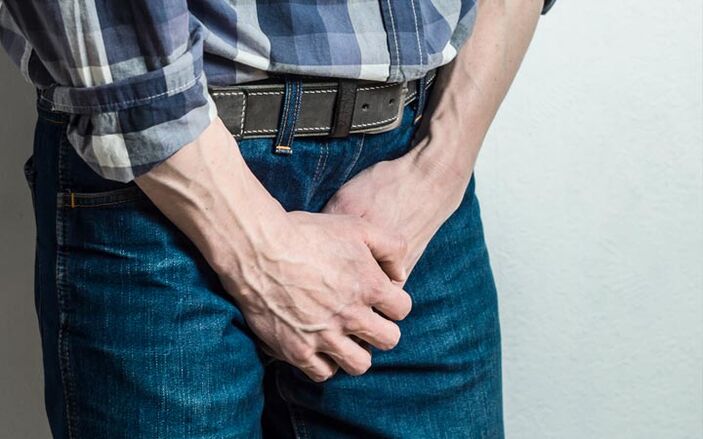 Péng Schmerz an der Crotch
